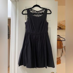 Navy Blue pleated dress with pockets from Anthropologie!